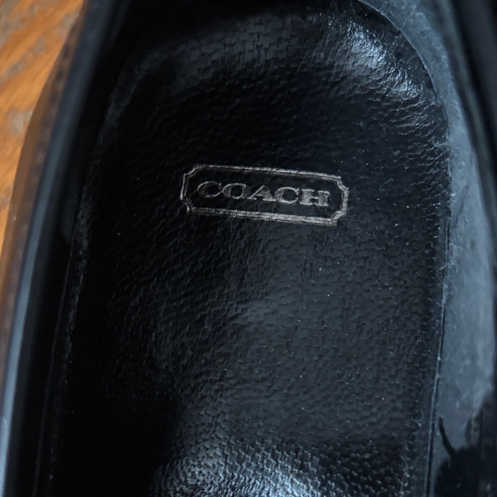 Coach Black Leather Loafers - Picture 3 of 6
